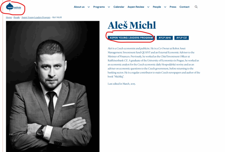 Aleš Michl, ČNB, Česká národní banka, Aspen Institut, inflace, česká koruna